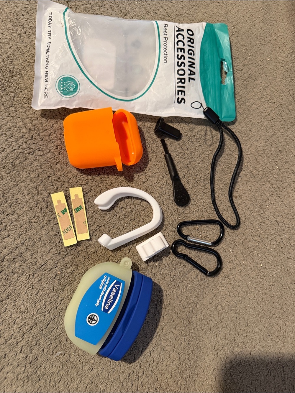 Accessory Kit with Orange Silicone Case and Vaseline Tin